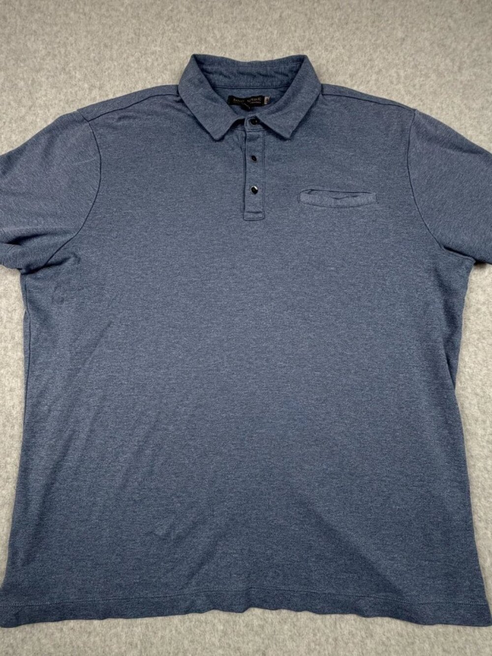 Banana Republic Polo Shirt XL Blue Luxury Touch Performance Short Sleeve Classic